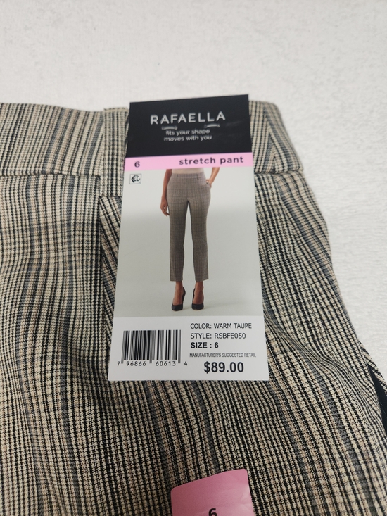 Rafaella Pants - Rafaella Warm Taupe Stretch Pants - Size 6